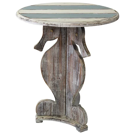 Nantucket Seahorse Accent Table